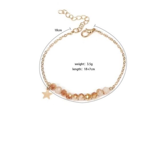 Crystal Bracelet Fashion All-match Trendy Star Bracelet Red Crystals - Picture 3 of 5